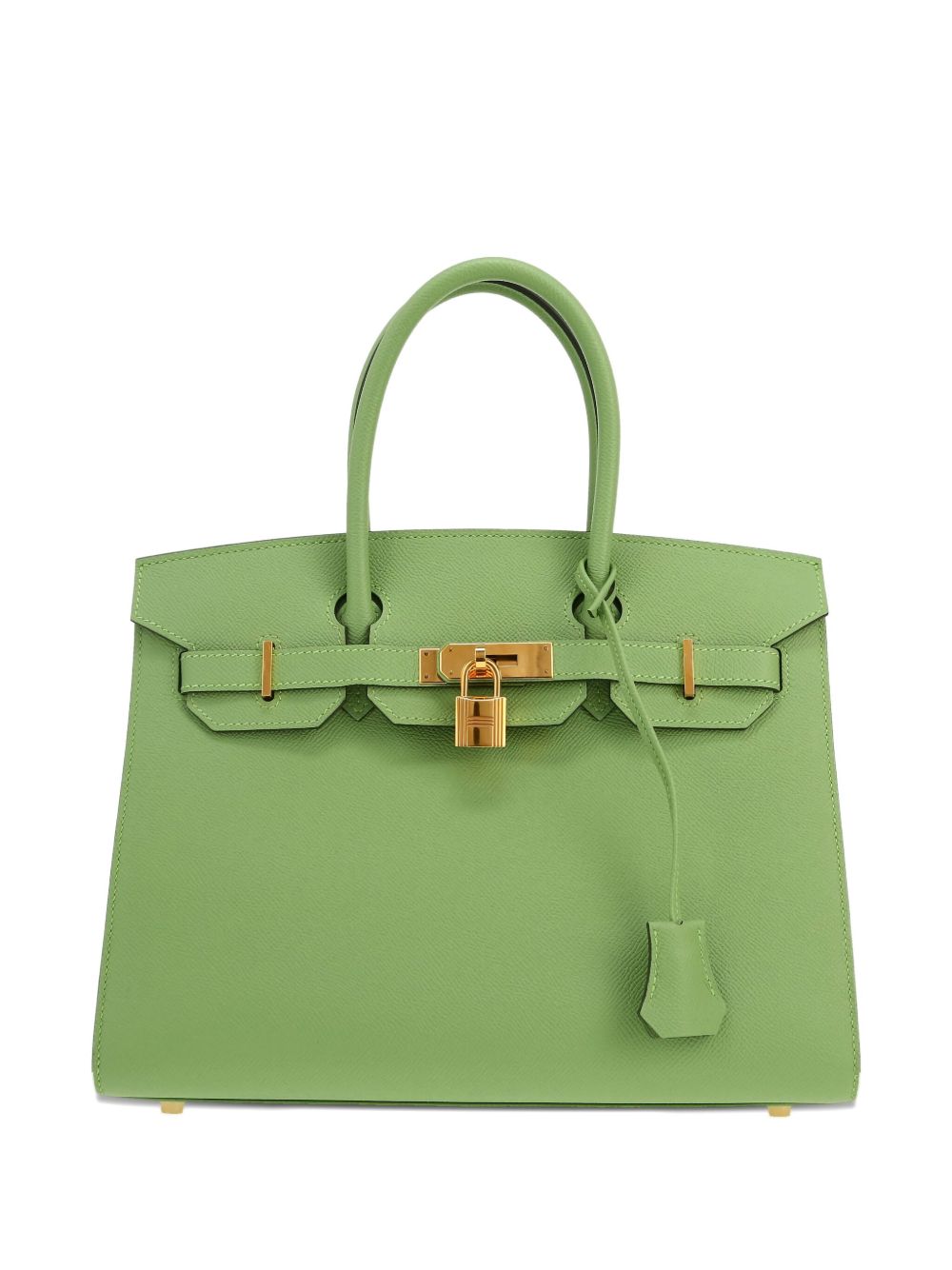 Green structured handbag
