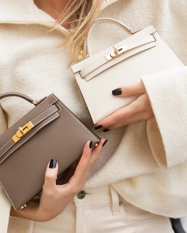 Two elegant mini handbags